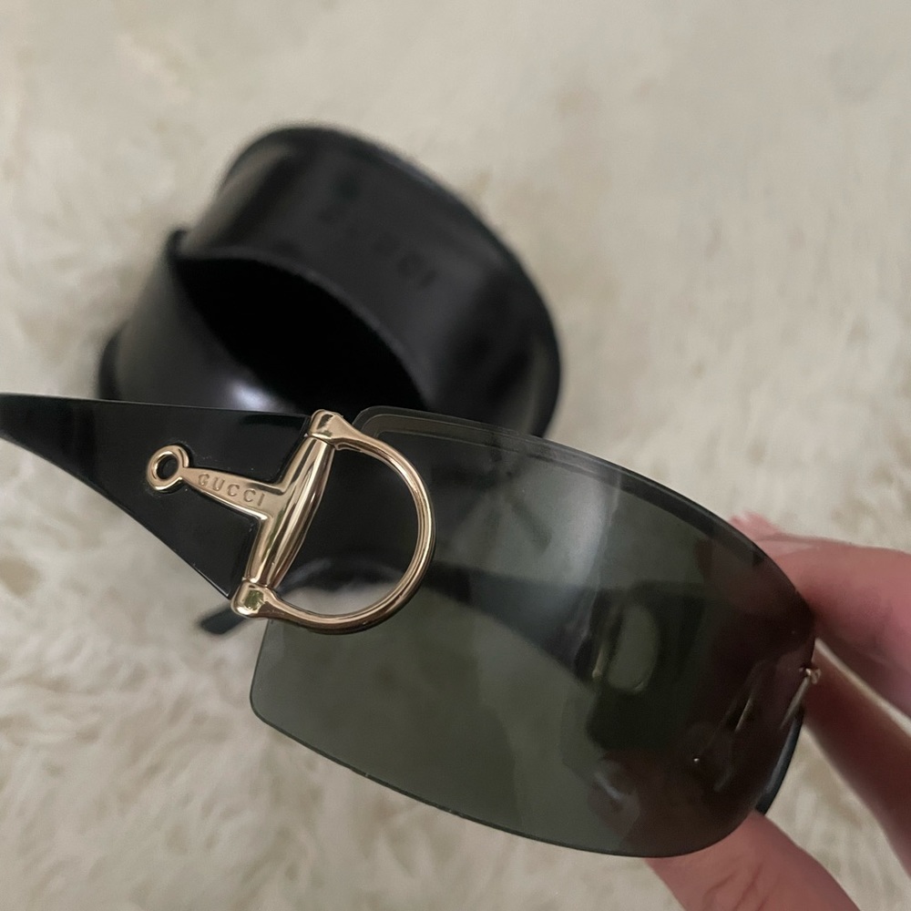 GG 2712/S Gucci Rimless Visor Wrap Around Mirrored Sunglasses - Picture 3 of 7